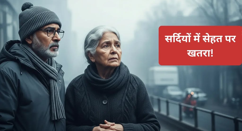 Winter season health risks in India showing increased heart disease, and respiratory problem.