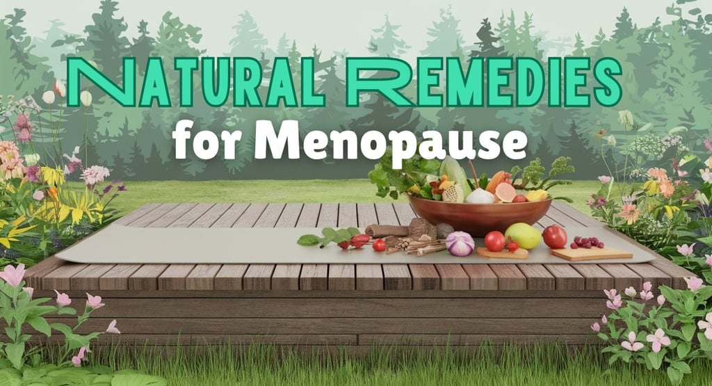 a bowl of fruit and vegetables with the words natural remedes for menopa