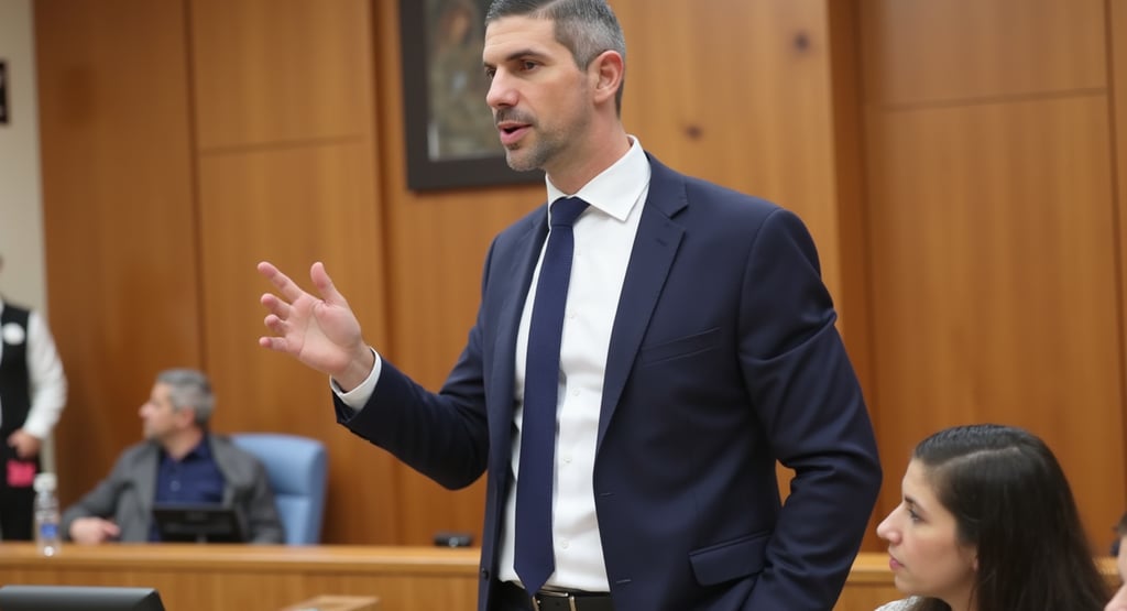 Adam Bair miami lawyer in court preparing to argue a motion 