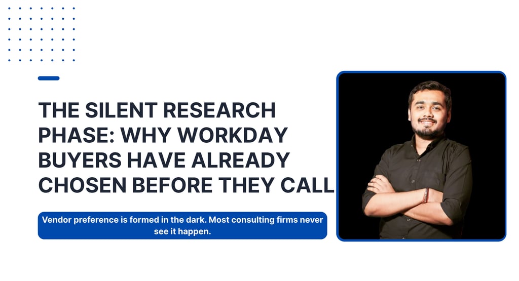 Vendor preference is formed in the dark. Most consulting firms never see it happen.