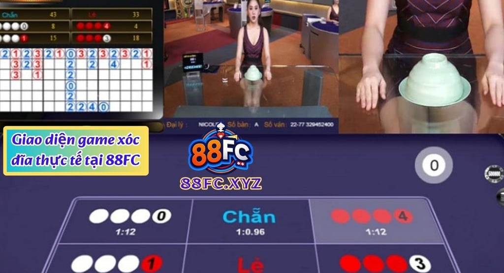 Giao diện game xóc đĩa 88Fc