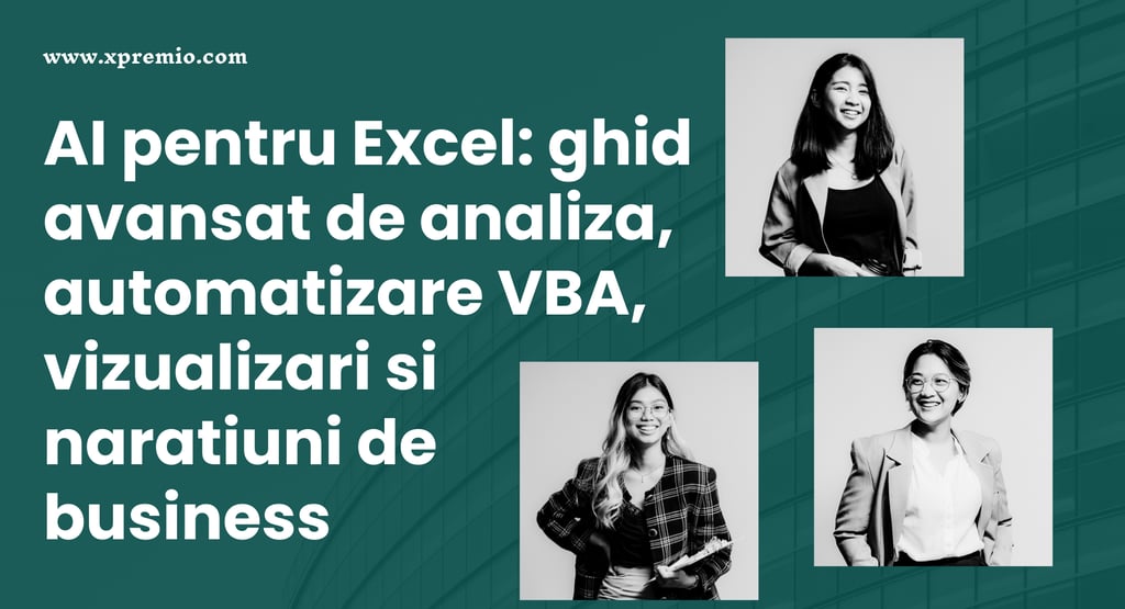 AI pentru Excel ghid avansat de analiza, automatizare VBA, vizualizari si naratiuni de business