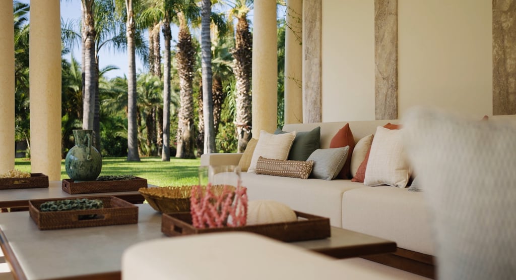 Outdoor seating area at Villa La Favorita