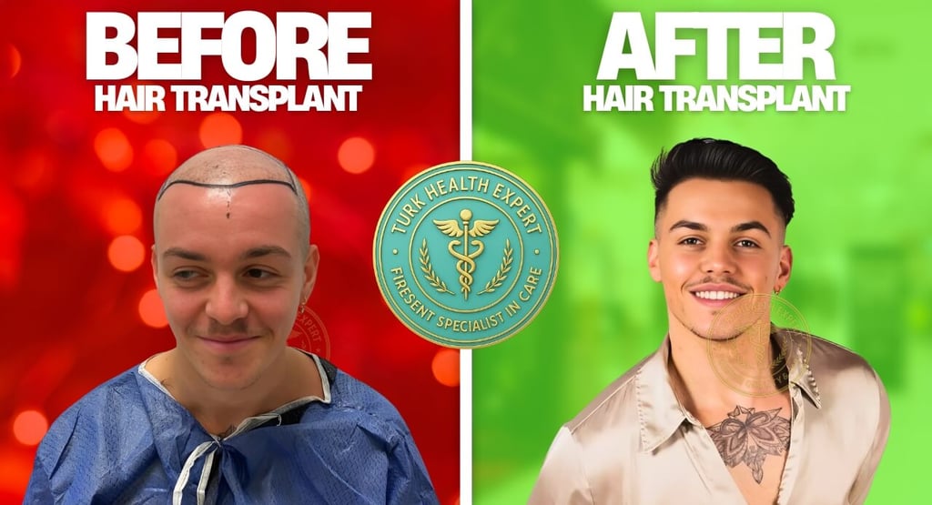 before and after hair transplant turkey