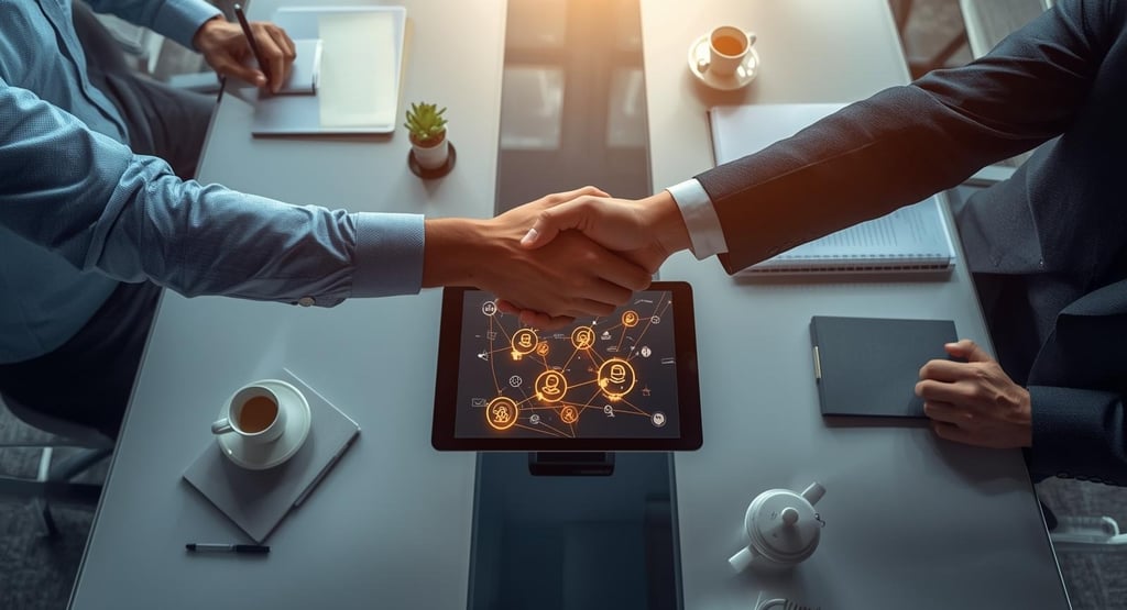 Business partnership collaboration for affiliate marketing strategy