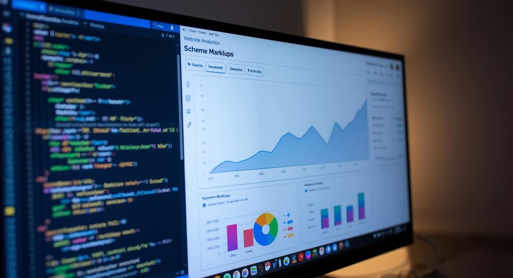 Website analytics showing improved trust signals and SEO ratings