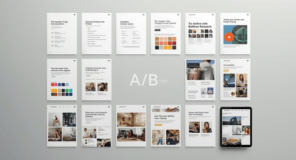 A/B testing dashboard showing control and variation performance metrics