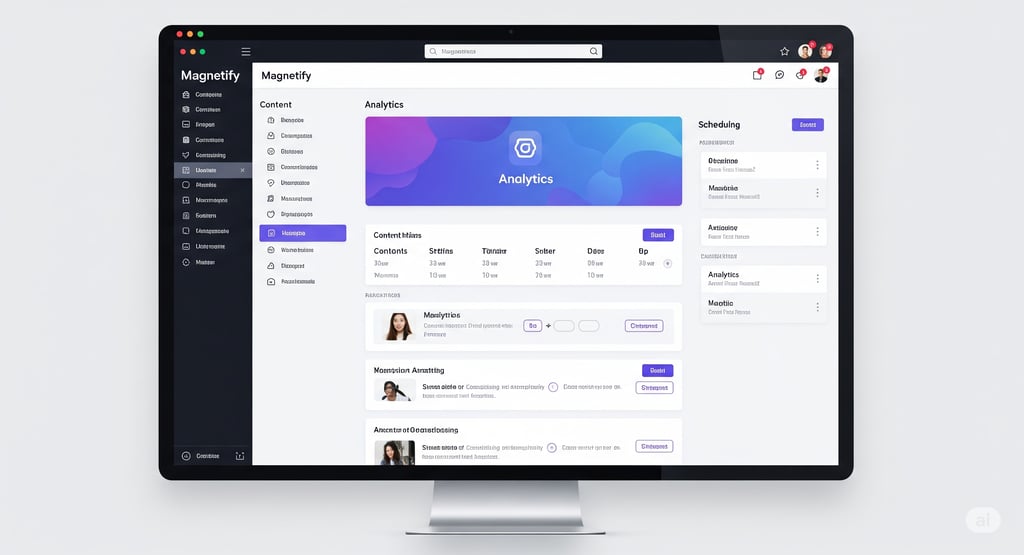 Magnetify dashboard showing lead magnet creation interface.