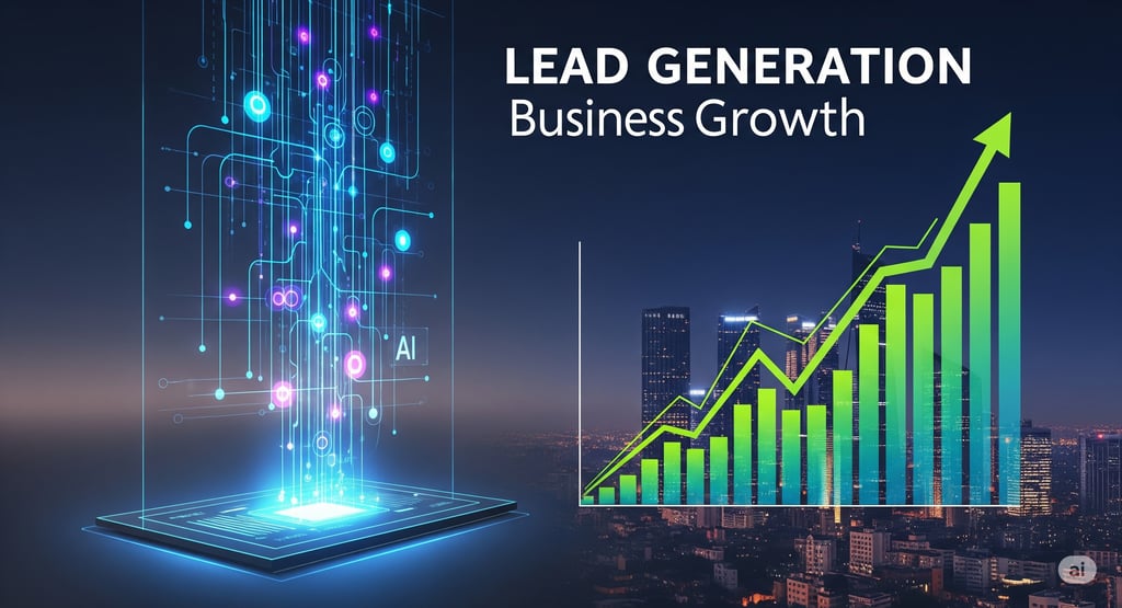 A graph showing business growth in lead generation