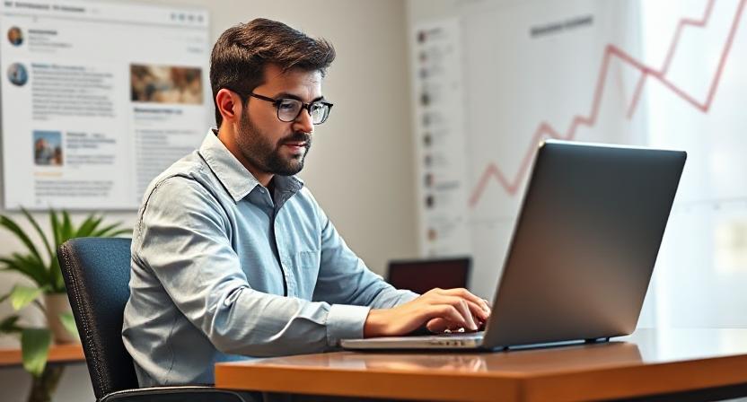 AI assisting a marketer in generating content and driving sales.