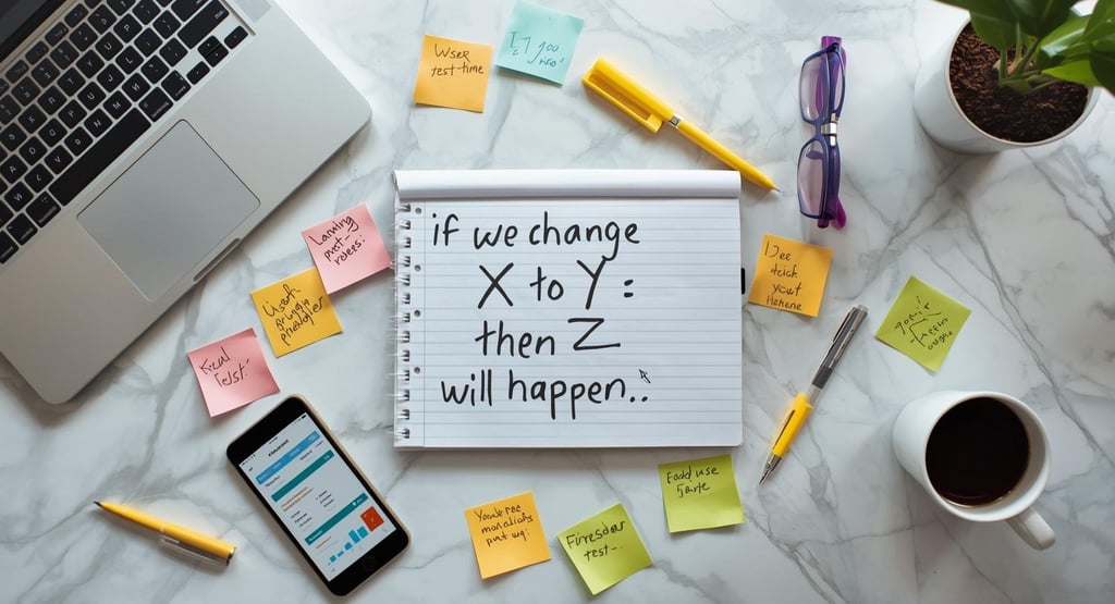 A/B testing hypothesis planning and strategy note