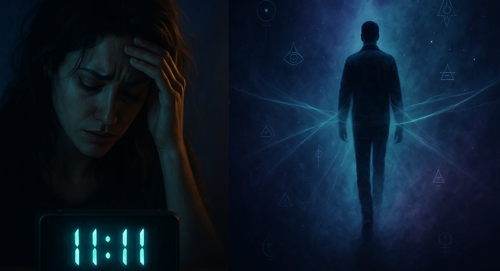 séparation flamme jumelle runner chaser heure miroir 11h11 connexion énergétique silhouettes