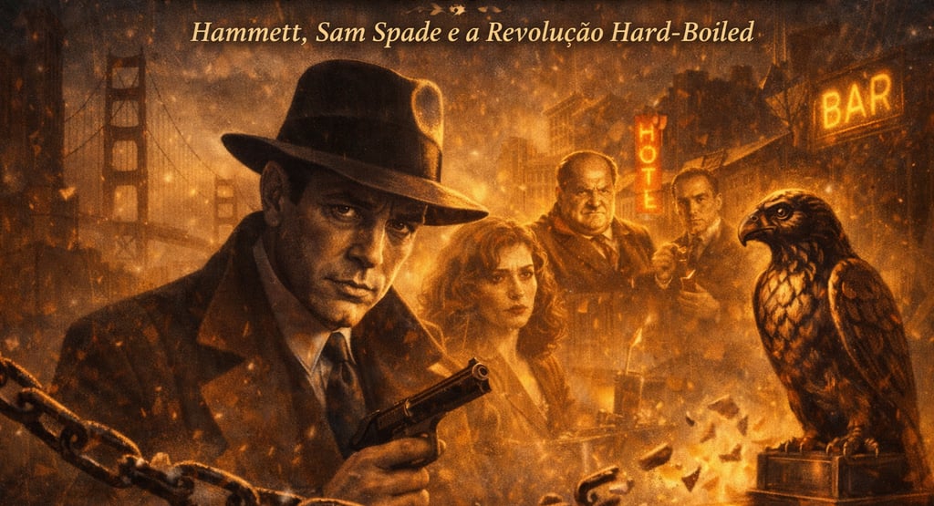 obras que entram em domínio publico em 2026 "O Falcão Maltês" e o Nascimento do Noir