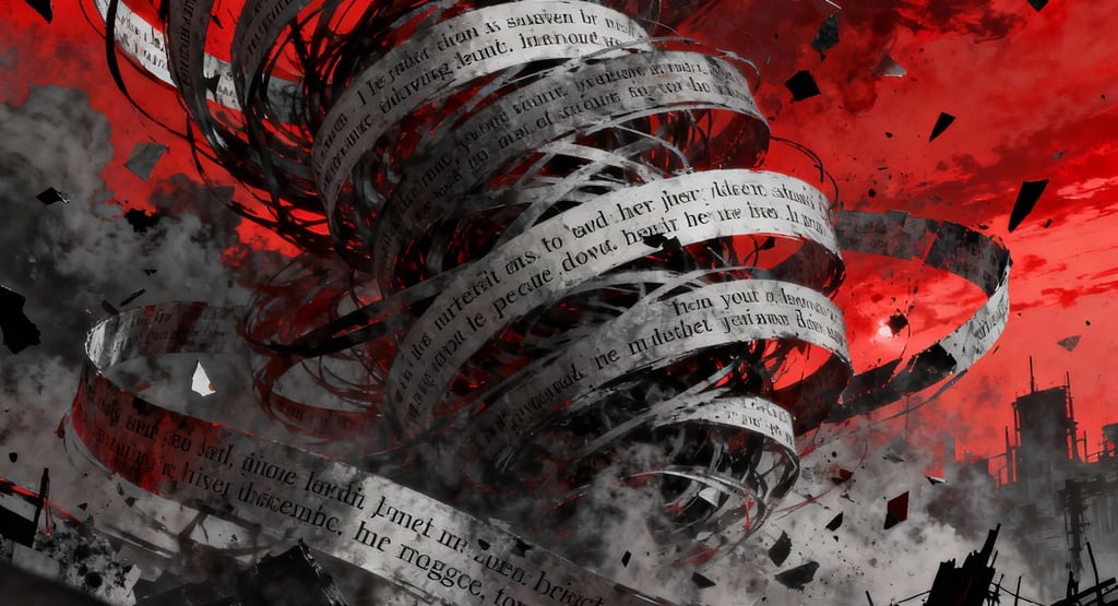Illustration of abstract apocalyptic prose