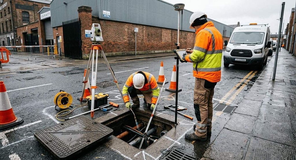 Carta topografica dei servizi a terra rilevata con GNSS GPS