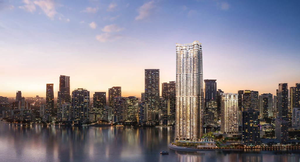 The building of mandarin oriental residences in Miami