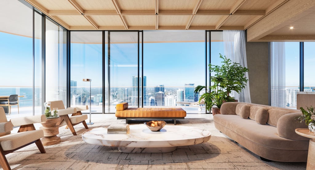 Mandarin oriental residences in Miami living room