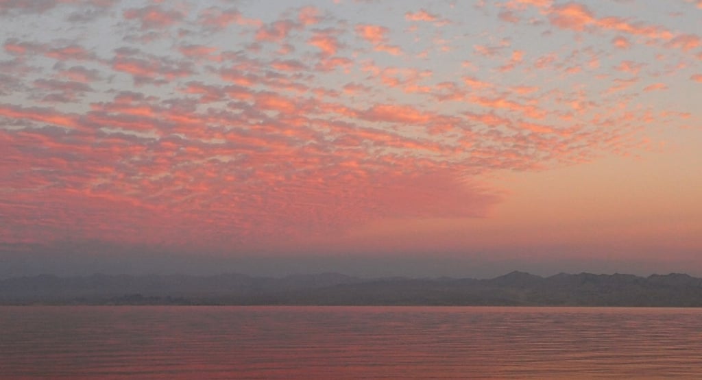 Beach of Egypt amazing sunset view