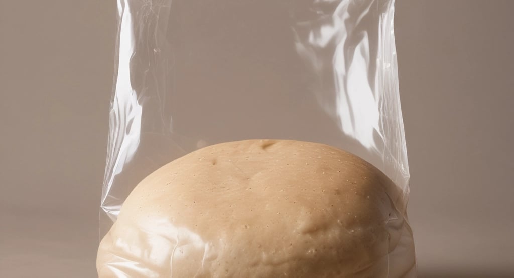 a man holding a ball of dough in his hands