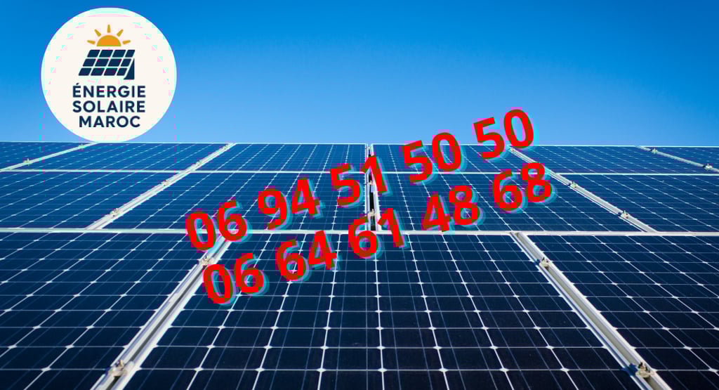 "Énergie solaire maroc contactez le 0694515050 "