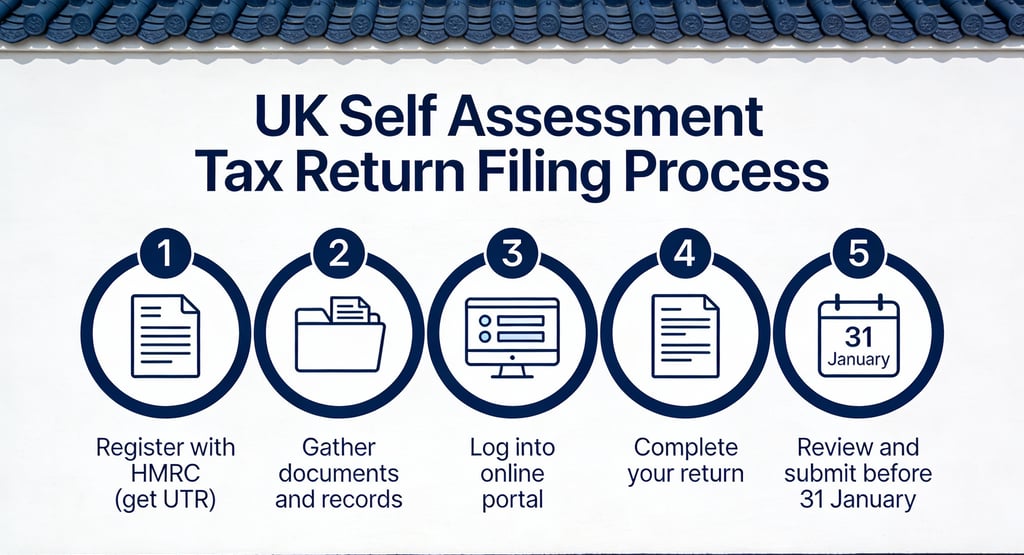 Self Assessment Filing Process: 5-Step Checklist for UK Taxpayers