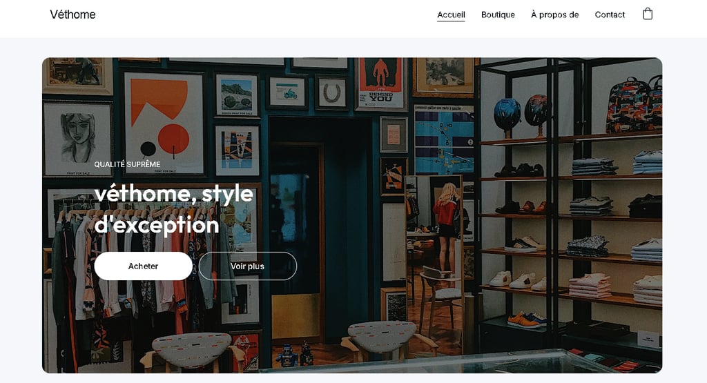 Une Boutique en ligne 