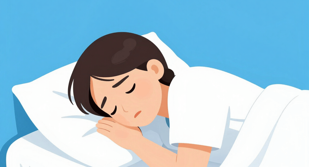 woman resting her head on bed