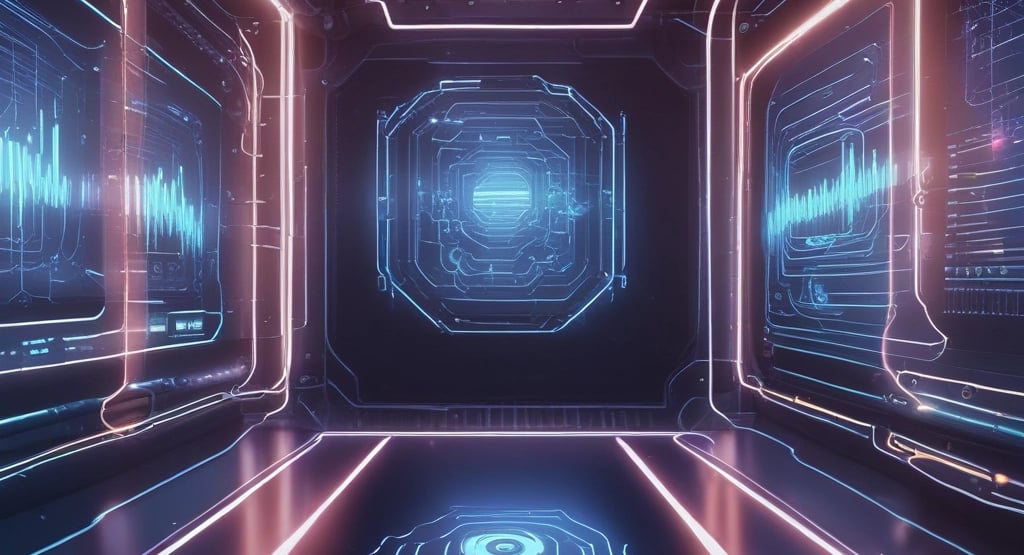 a futuristic looking room