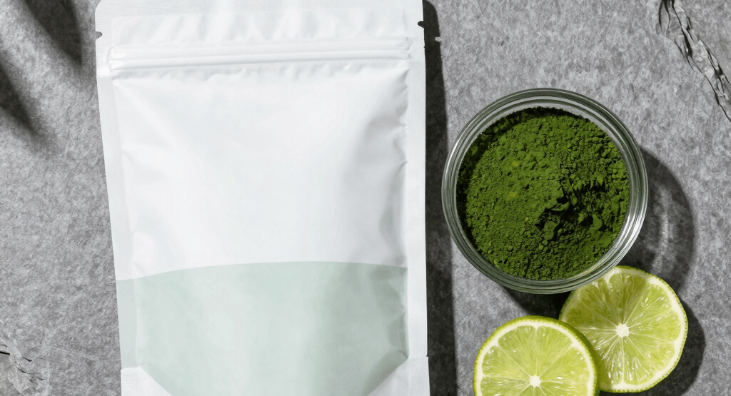 Matcha powder infused with Taurine and Spirulina for visceral fat reduction