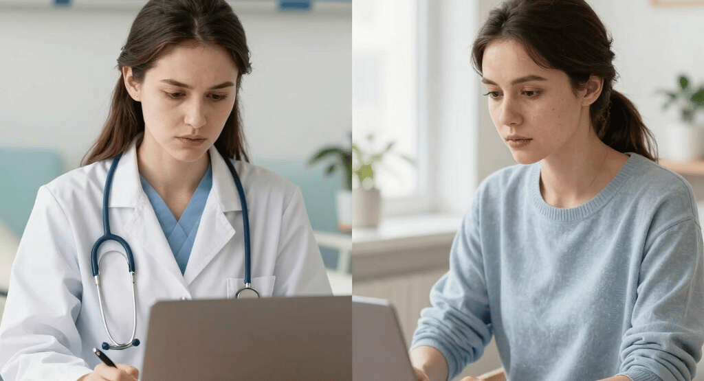 Online weight loss doctor versus clinic showing Yucca Health telehealth GLP-1 prescription program