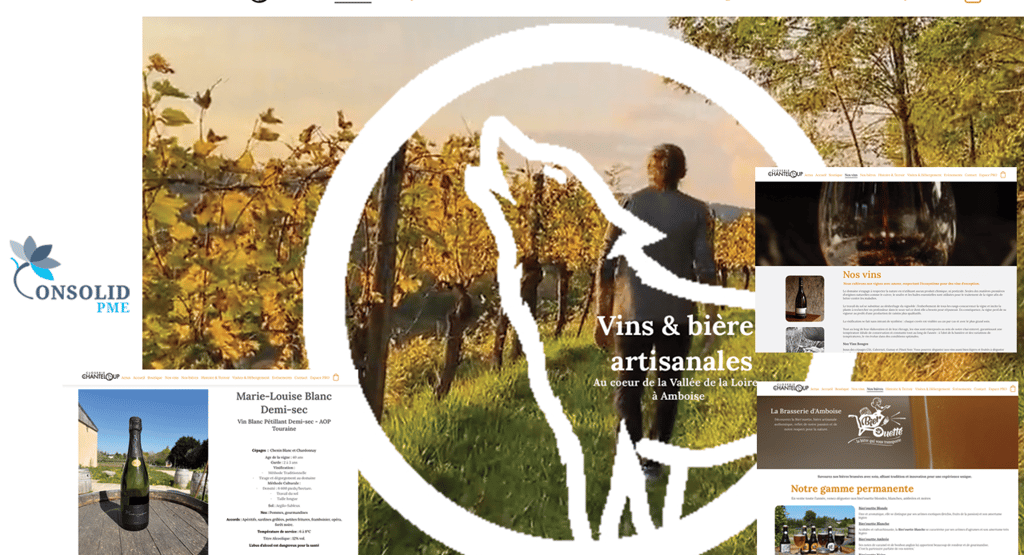 Création d'un site internet avec boutique pour le secteur viticole AMBOISE Closerie de chanteloup
