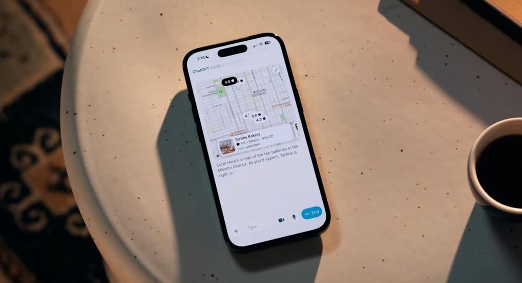 ChatGPT Voice agora funciona dentro do chat com transcrição ao vivo e recursos visuais