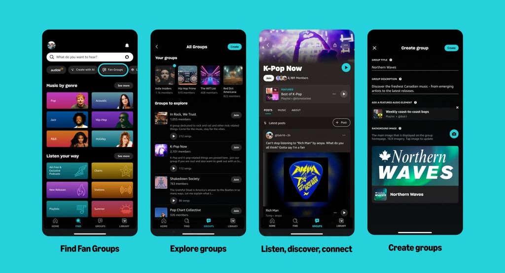 Amazon Music lança “Fan Groups”: comunidades para descobrir e compartilhar músicas de forma autêntica