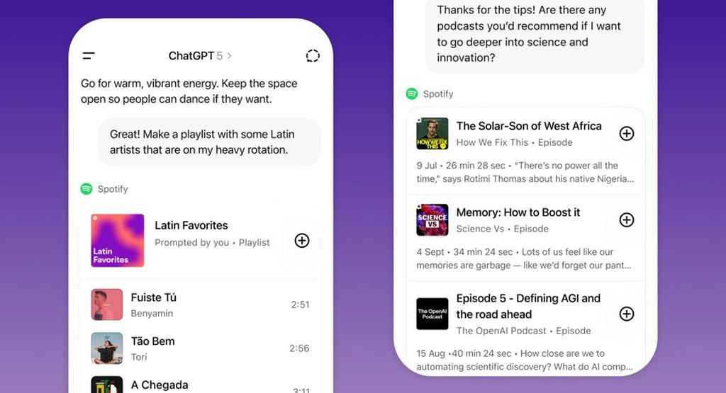 🤖 ChatGPT agora pode se conectar com Spotify, Canva e outros apps!