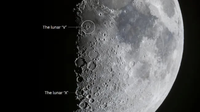 Fenômeno Lunar Incrível: Como Ver um Enorme "X" e "V" na Superfície da Lua em 2 de Julho