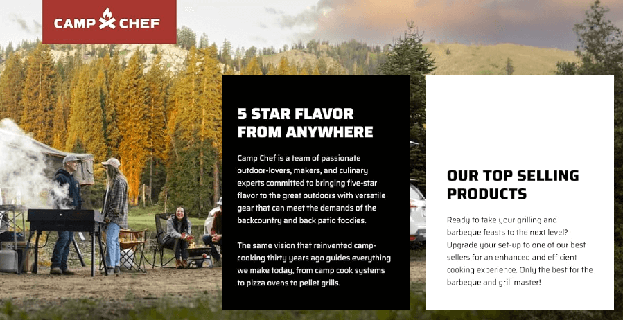 Camp Chef Explorer Stove for luxury outdoor cooking