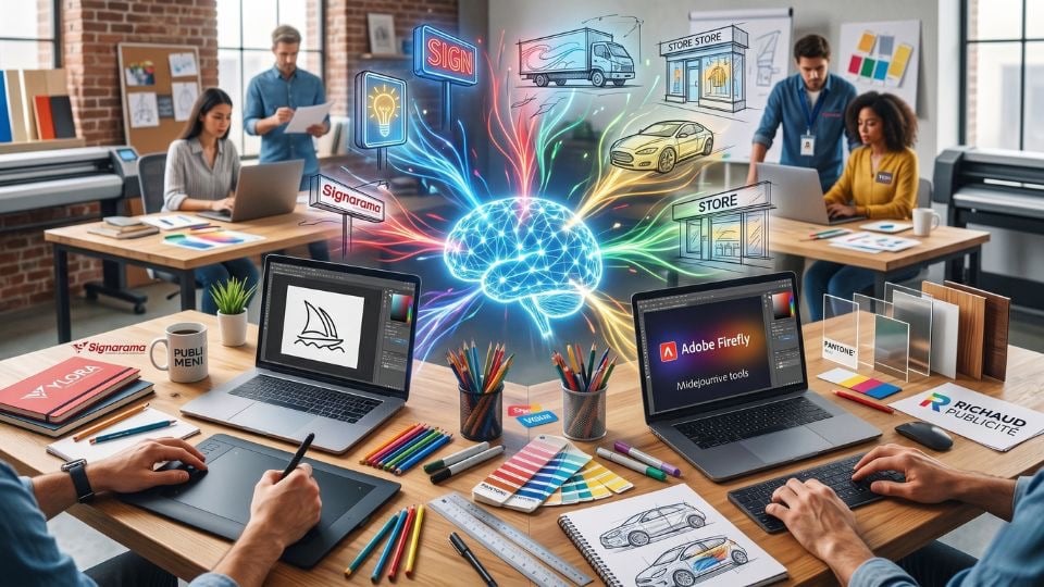 Ia dans l'environnement de la signalétique par Taliju