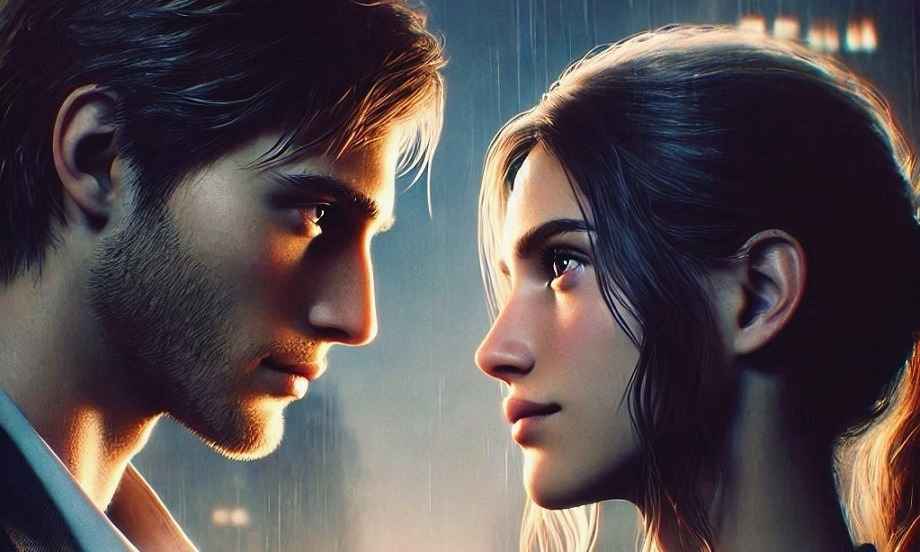 A couple gazing at each other lovingly, representing how spiritual practices can deepen love and strengthen relationships.