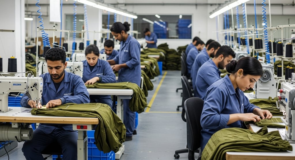 military apparel QC process
