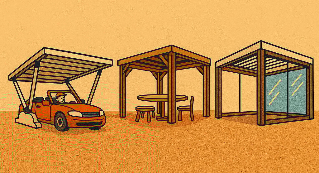 Carport e pergole bioclimatiche