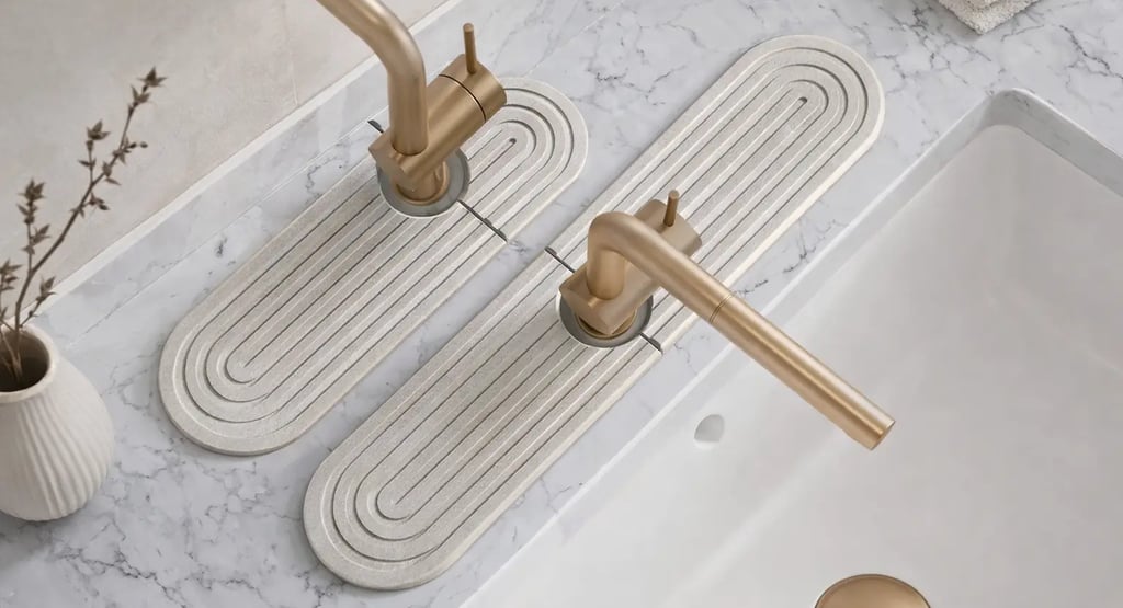 Tapete de pedra par atorneira