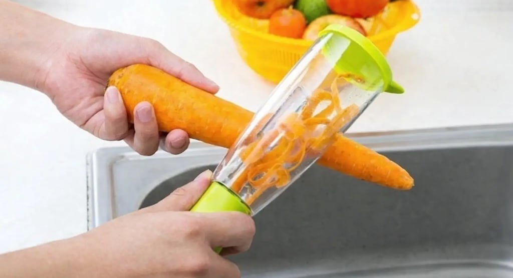 Descascador com reservatório