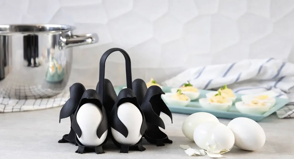 Suporte para ovos pinguim