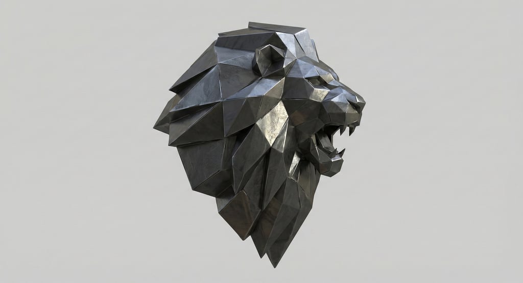 a black lion head
