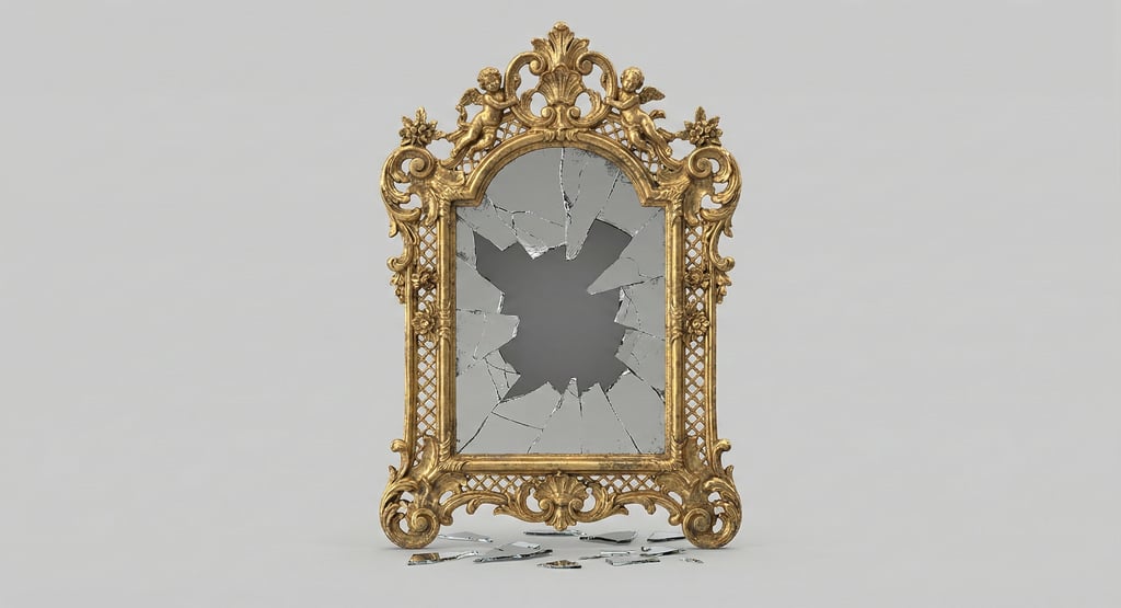 a broken mirror