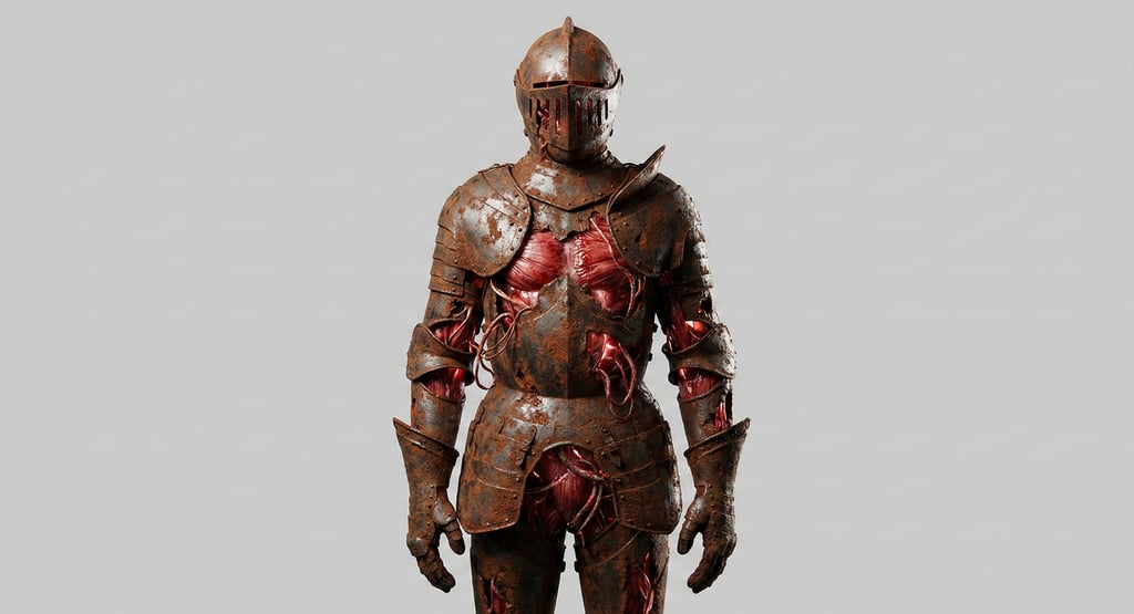 a old steel armored shield