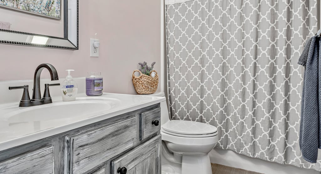 Client Guest Bathroom in Lavendar