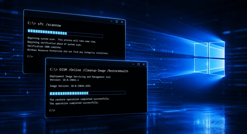 sfc dism reparar windows