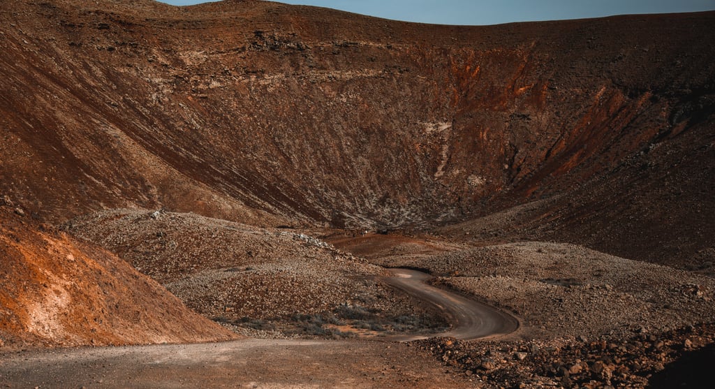 driving through volcano