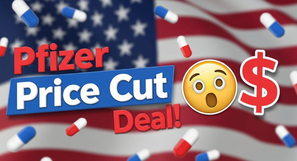 Pfizer और अमेरिकी सरकार के बीच दवाओं की कीमतों में कटौती समझौते पर न्यूज़ थंबनेल – अमेरिकी झंडा, दवा